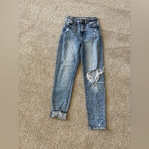 Willow and Lane Distressed Mom Jeans